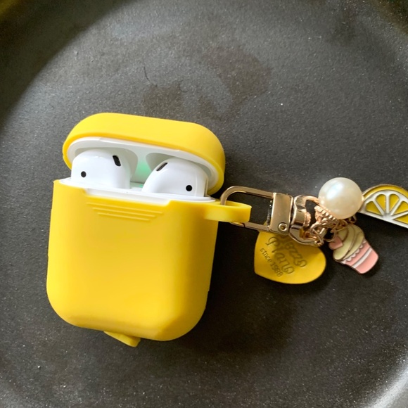 NEW Yellow Silicone Case for Apple AirPods - Picture 1 of 5